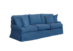 Sunset Trading Horizon T-Cushion Sofa Slipcover | Indigo Blue