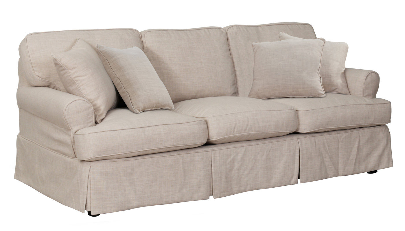Sunset Trading Horizon T Cushion Sofa Slipcover Linen