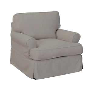Sunset Trading Horizon T-Cushion Chair Slipcover | Light Gray