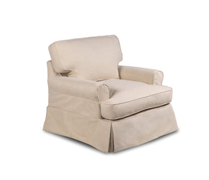 Sunset Trading Horizon T-Cushion Chair Slipcover | Performance Fabric | Tan