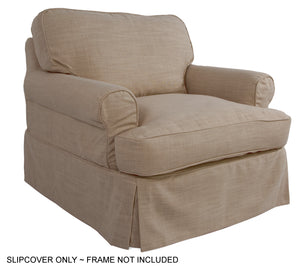 Sunset Trading Horizon T-Cushion Chair Slipcover | Linen