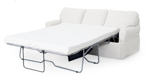 Sunset Trading Horizon Slipcovered Sleeper Sofa with Reversible Chaise | Warm White 