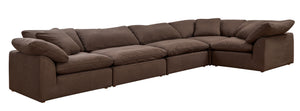 Sunset Trading Cloud Puff 5 Piece 176" Wide Slipcovered Modular Sectional Sofa