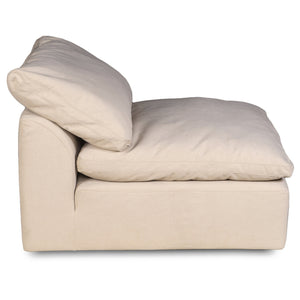 Sunset Trading Cloud Puff Slipcovered Armless Chair| Modular Sofa Sectional