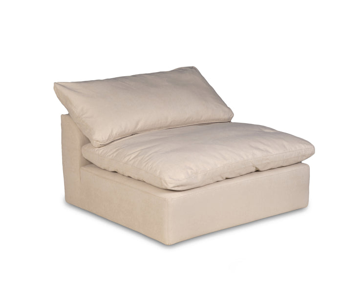 Sunset Trading Cloud Puff Slipcovered Armless Chair| Modular Sofa Sectional