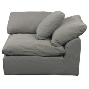 Sunset Trading Cloud Puff Slipcovered 44" Arm Chair | Modular Corner Sofa Sectional