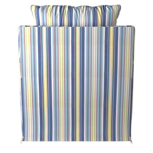 Sunset Trading Seaside Beach Striped Swivel Chair | Performance Fabric | Box Cushion | Track Arm