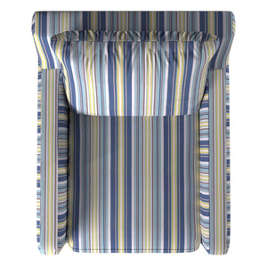 Sunset Trading Seaside Beach Striped Club Chair Slipcover | Performance Fabric | Box Cushion | Track Arm