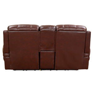 Sunset Trading Luxe Leather Reclining Loveseat with Power Headrest