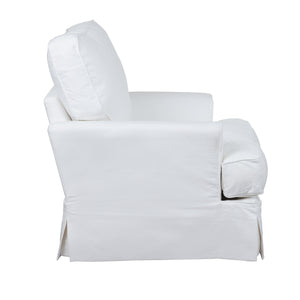 Sunset Trading Ariana Slipcovered Chair | Performance Fabric | White