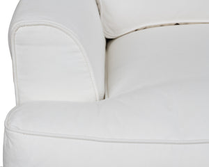 Sunset Trading Ariana Slipcovered Chair | Performance Fabric | White