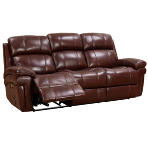 Sunset Trading Luxe Leather 3 Piece Reclining Living Room Set with Power Headrests