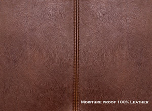 Sunset Trading Milan Leather Loveseat | Brown