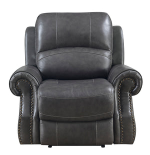 Sunset Trading Emerald Recliner with Power Headrest | USB | Charcoal Gray 