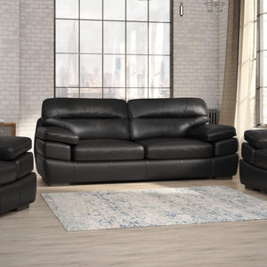Sunset Trading Jayson 3 Piece Top Grain Leather Living Room Set