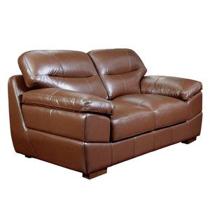 Sunset Trading Jayson 73" Wide Top Grain Leather Loveseat