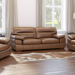Sunset Trading Jayson 89" Wide Top Grain Leather Sofa