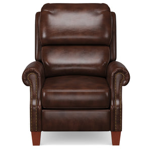 Sunset Trading Alexander Pushback Leather Recliner | Chocolate Brown