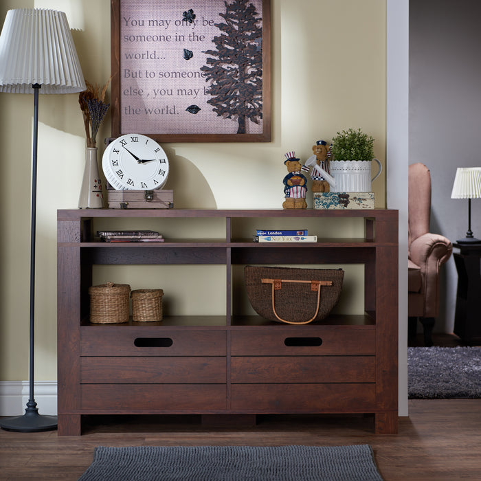 Bethany Modern Console Table in Vintage Walnut