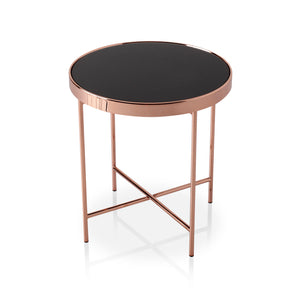 Matilda Modern End Table in Rose Gold