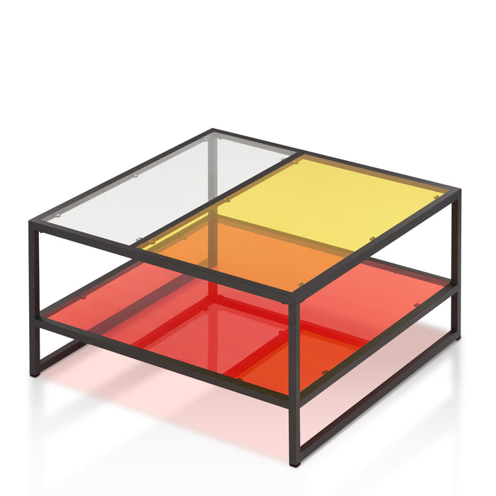 Maguire  Multi-color Glass Top Table