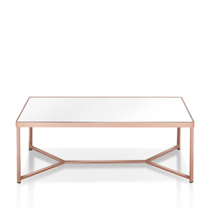 Reed  Mirrored Rectangular Coffee Table