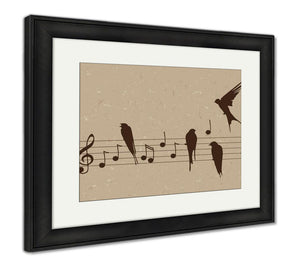 Music Notes With Birds