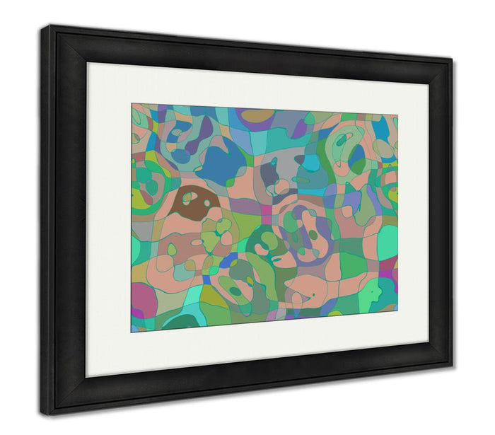 Framed Print, Rainbow Abstract