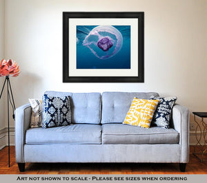 Framed Print, Nice Beautiful Small Jellyfish In Red Sea