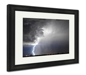Framed Print, Tucson Lightning