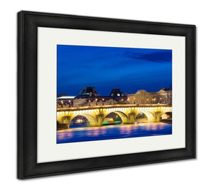 Louvre Pont Neuf  Across River Seine Paris