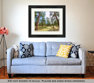 Framed Print, Pine Tree Forest In Grand Canyon Arizona