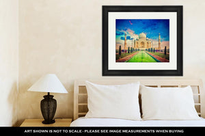 Framed Print, Taj Mahal On Sunrise Sunset Agra India