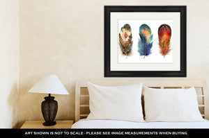 Hand Drawn Watercolor Feather Set