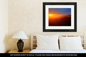 Framed Print, Sunset In Hollywood Hills